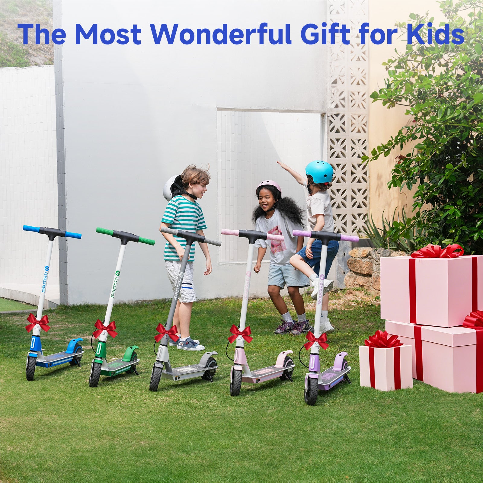 isinwheel S4 Electric Scooter for Kids Ages 6-14