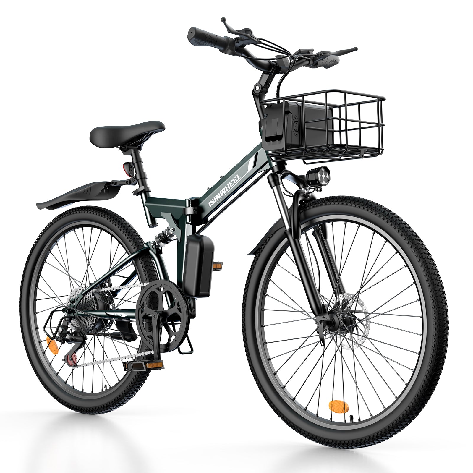 isinwheel M40 Folding Electric Bike with Basket - AU