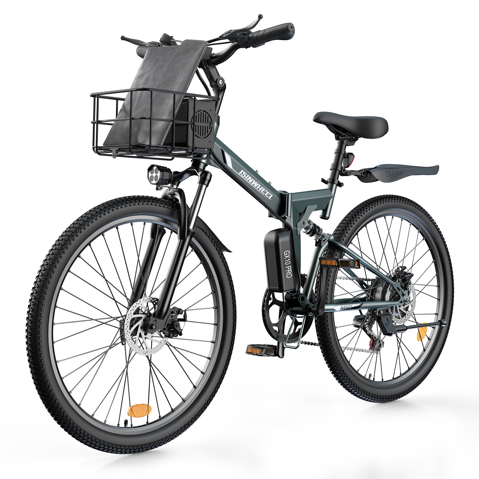 isinwheel M40 Folding Electric Bike with Basket - AU