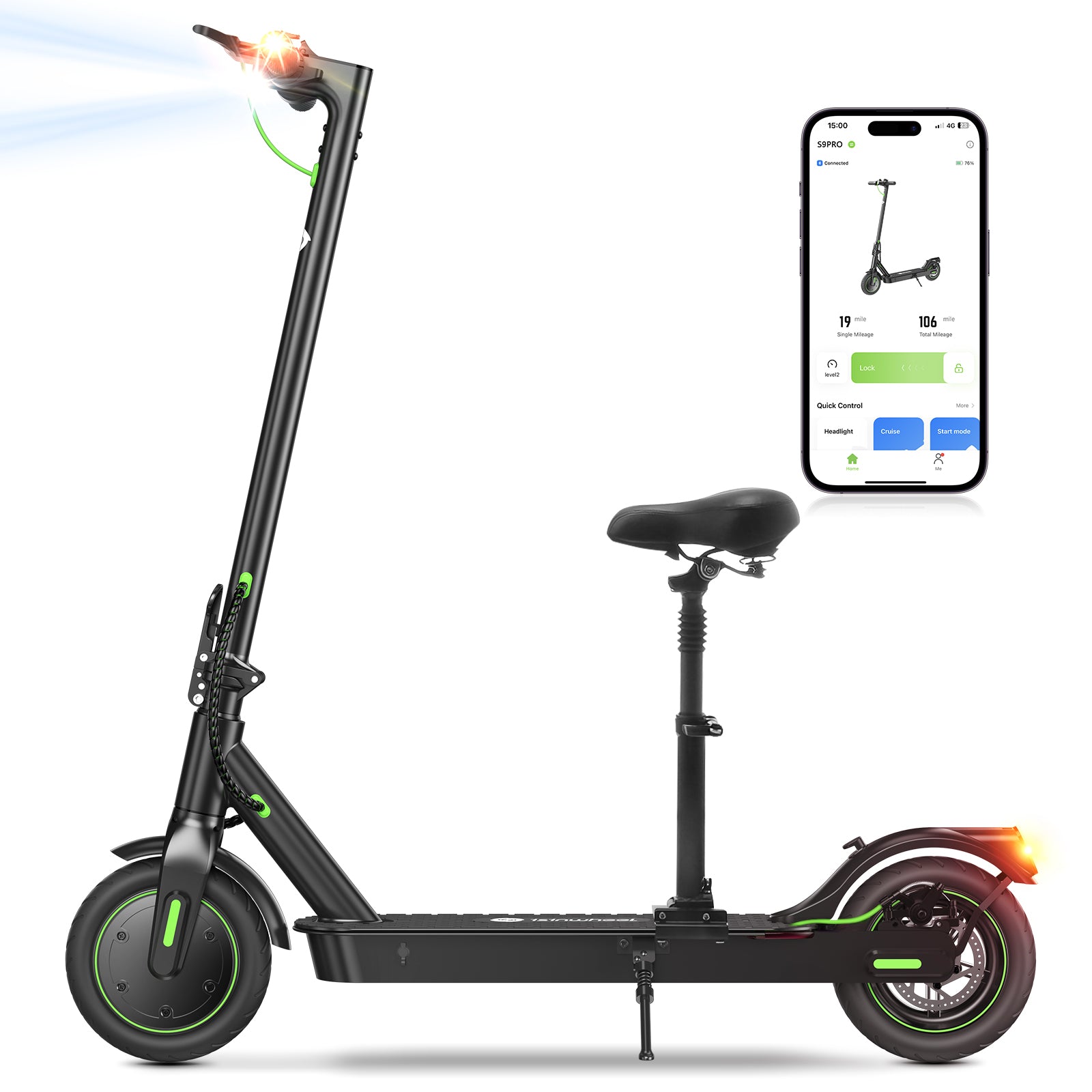 isinwheel S9 Pro Pneumatic Tire Electric Scooter