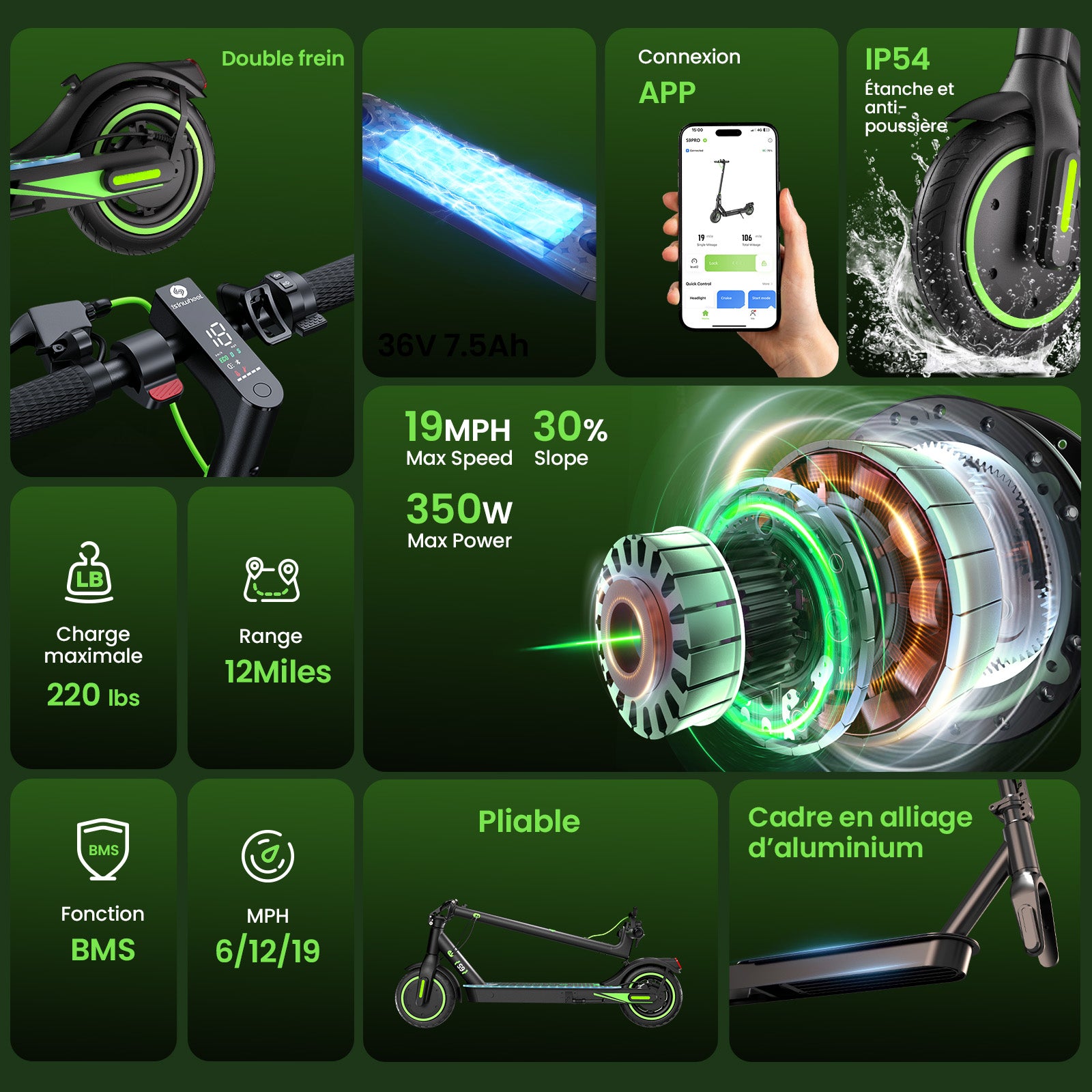 S9 Electric Scooter 350W