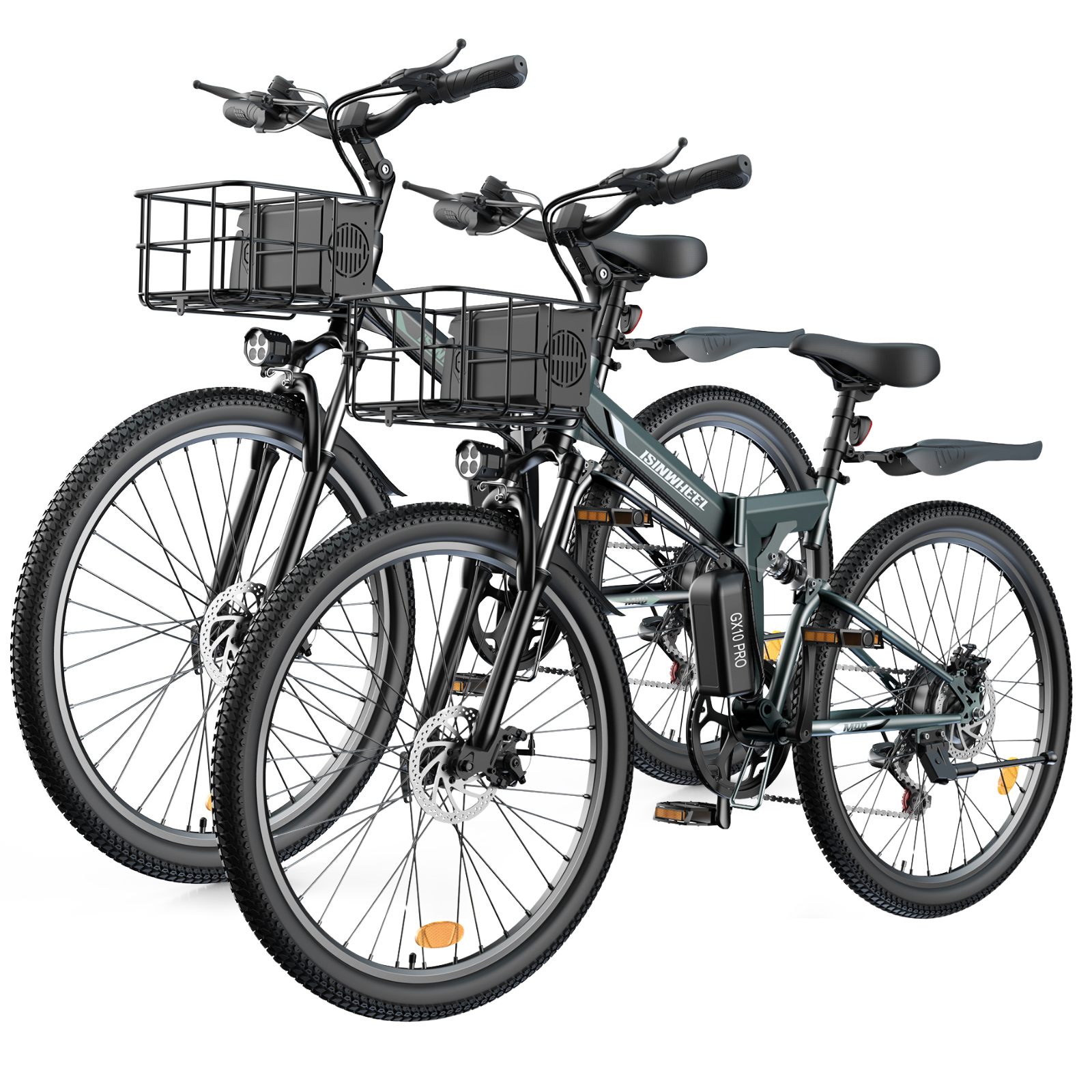 isinwheel M40 Folding Electric Bike with Basket - AU