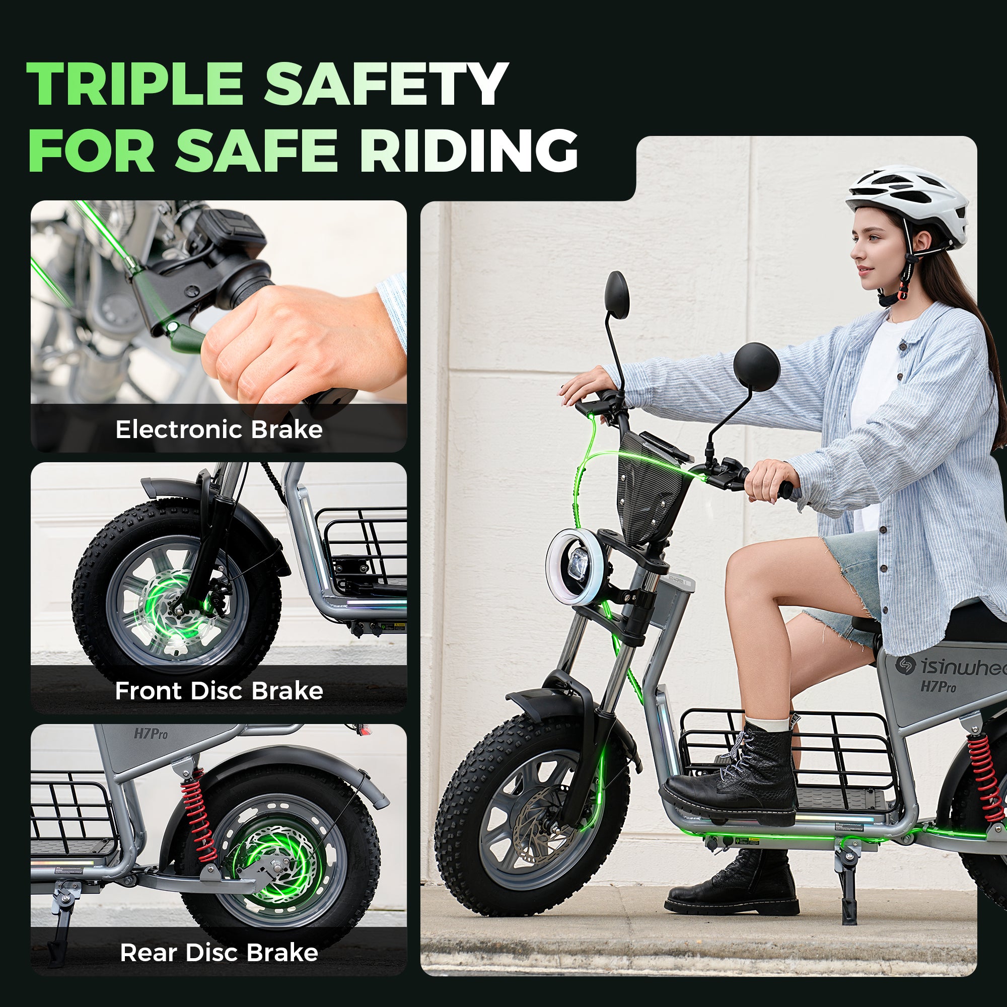 H7Pro High-End Commuting Electric Scooter with Seat 28MPH