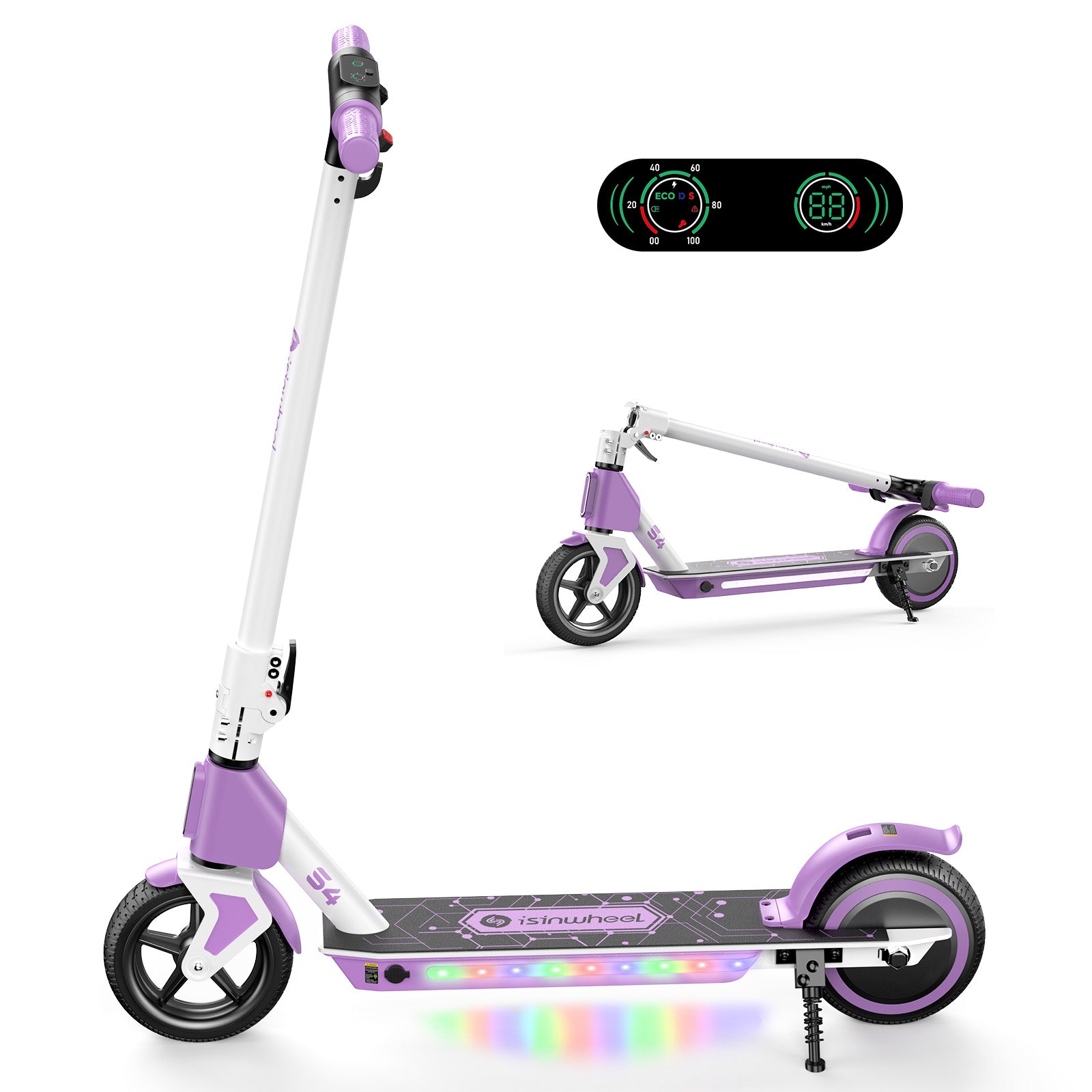 isinwheel S4 Electric Scooter for Kids Ages 6-14