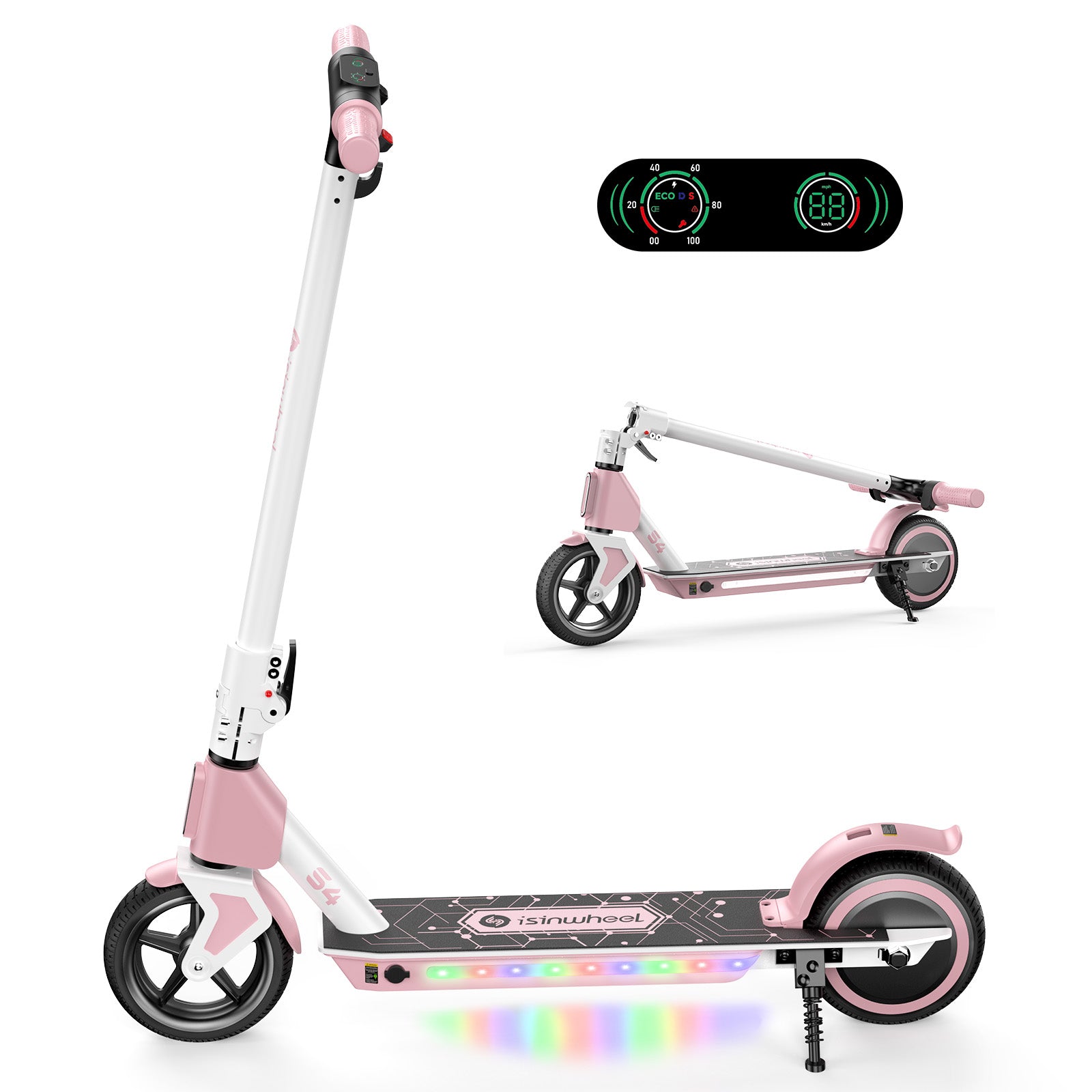 isinwheel S4 Electric Scooter for Kids Ages 6-14
