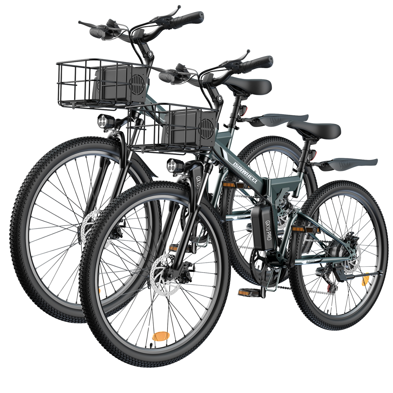isinwheel M40 Folding Electric Bike with Basket - AU