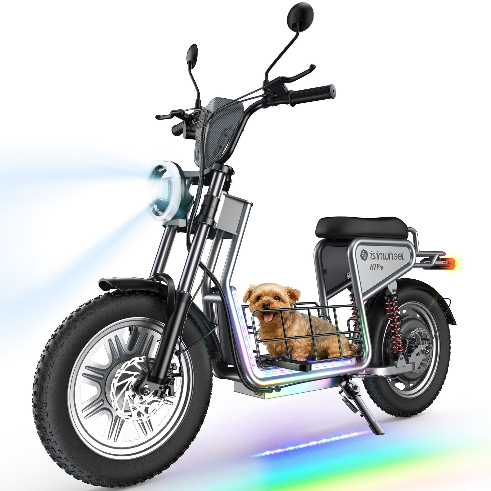 isinwheel H7Pro 1200W High-End Commuting Electric Scooter with Seat