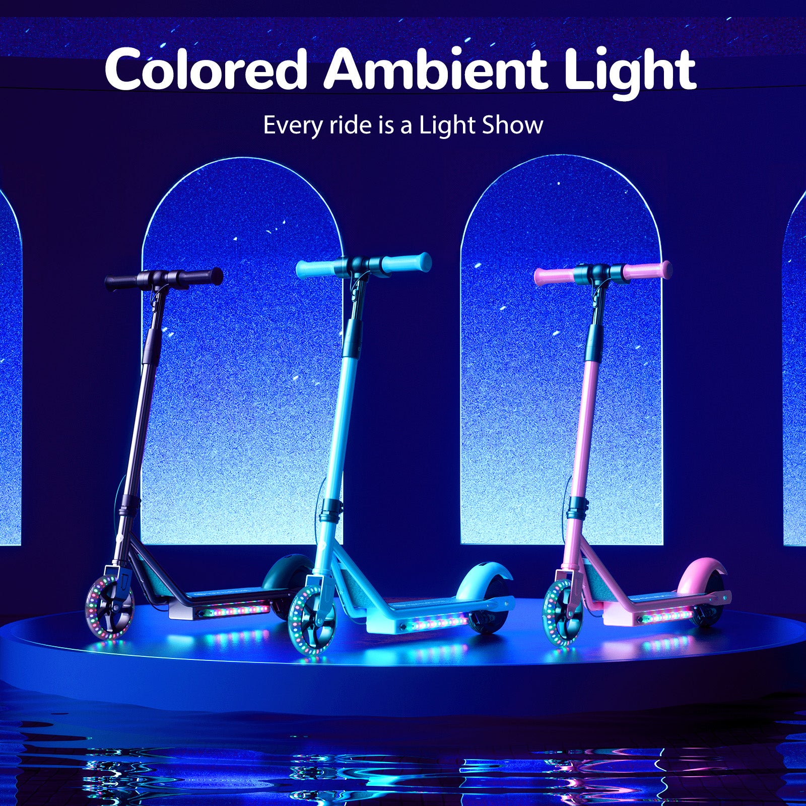 isinwheel S2 Electric Scooter for Kids Ages 6-14