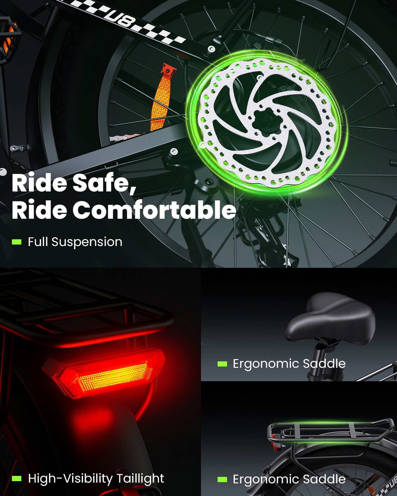 isinwheel U8 Electric Bike for Adults