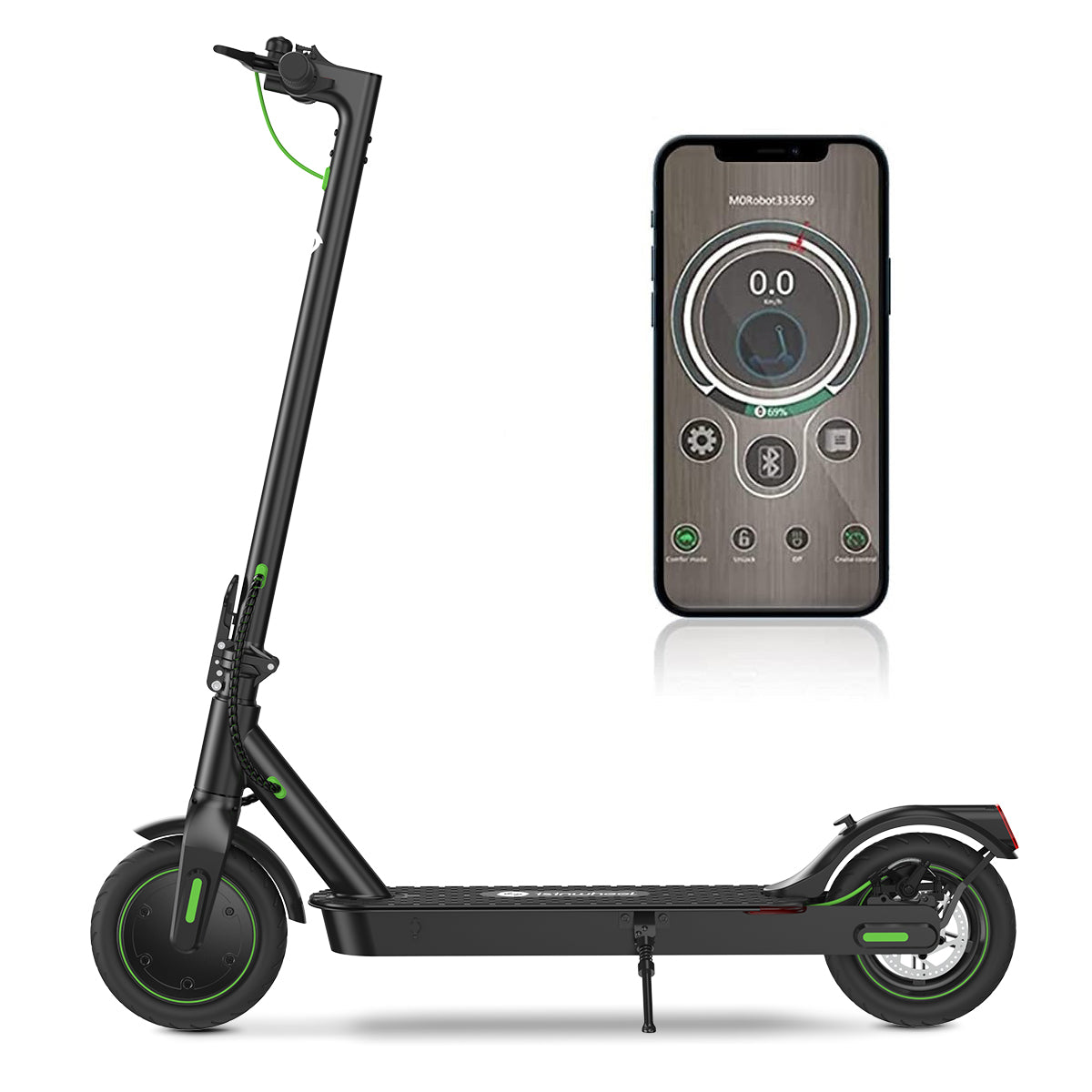 isinwheel S9 Pro Pneumatic Tire Electric Scooter App