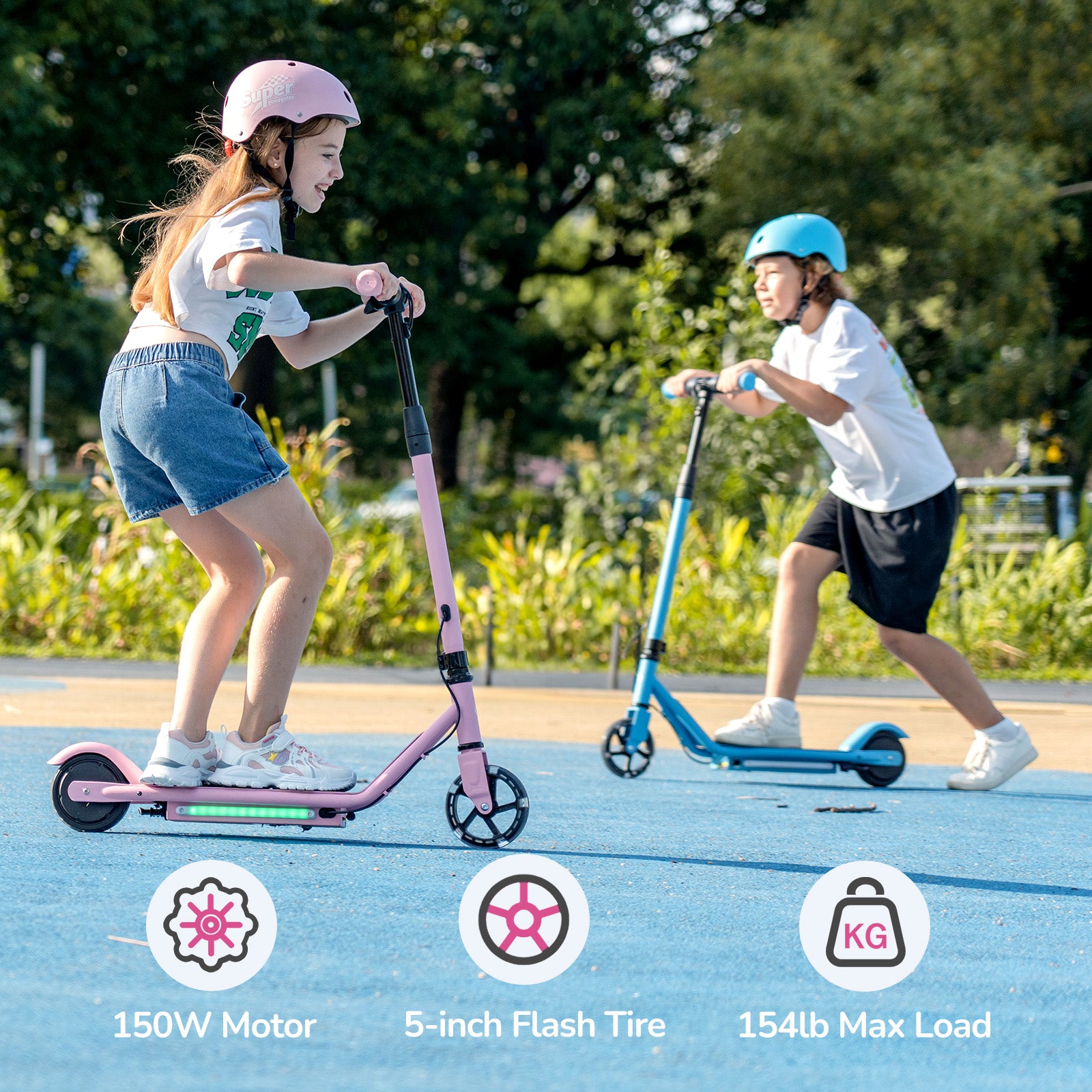 isinwheel S2 Electric Scooter for Kids Ages 6-14