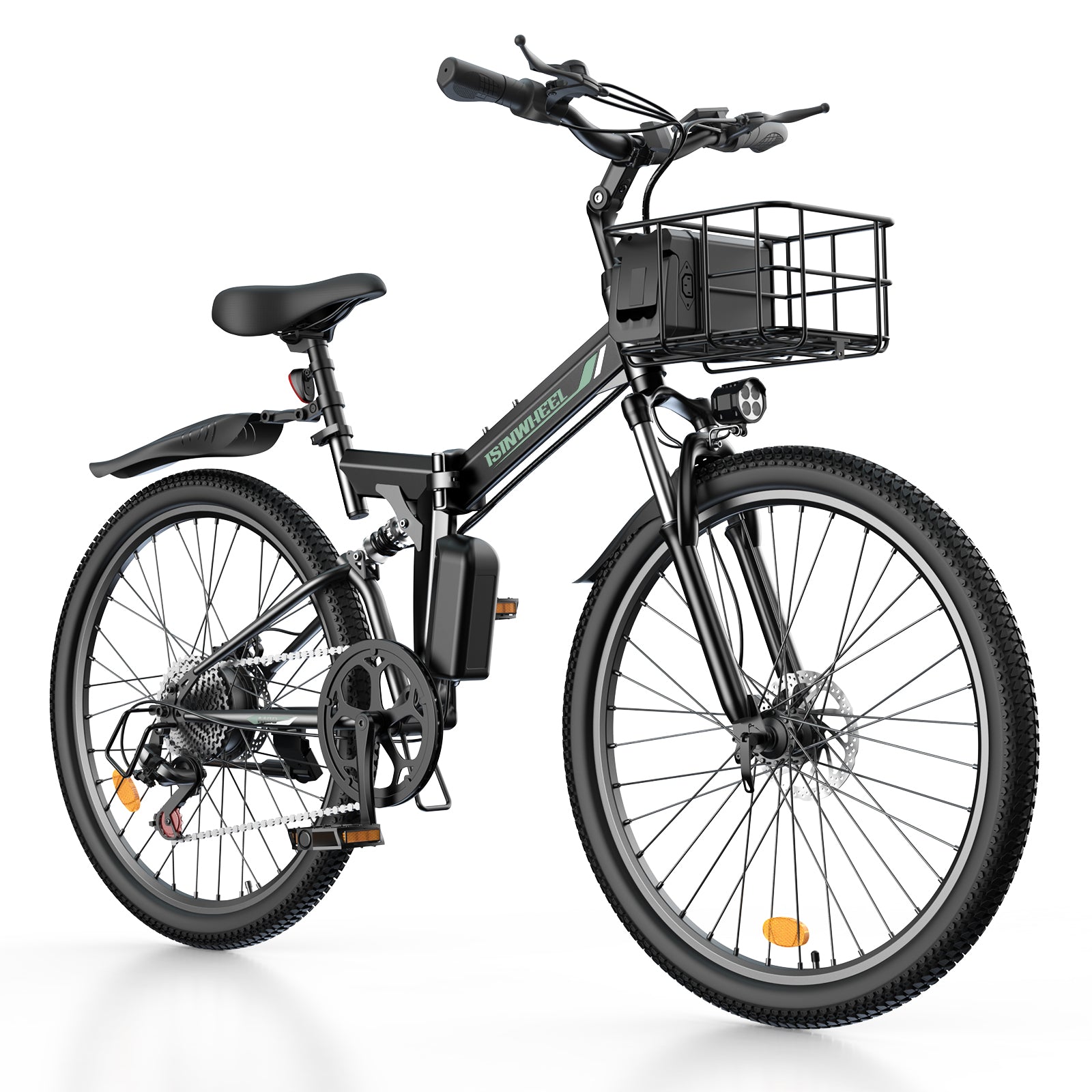 isinwheel M40 Folding Electric Bike with Basket - AU