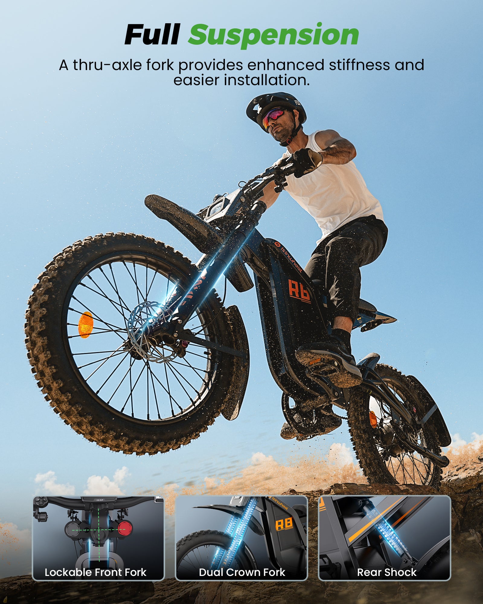 R8 Electric Dirt Bike for Adults 35 MPH & 150 Miles