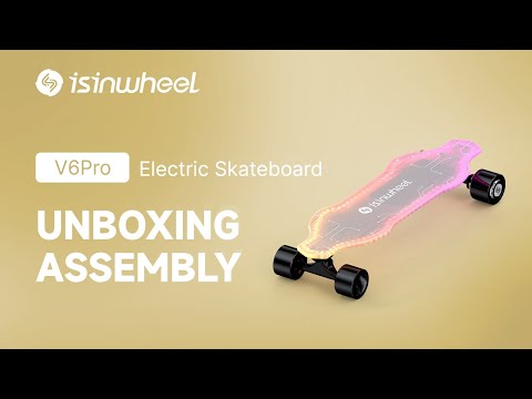 isinwheel V6 Pro Electric Skateboard with Pedal Lights & Remote Control