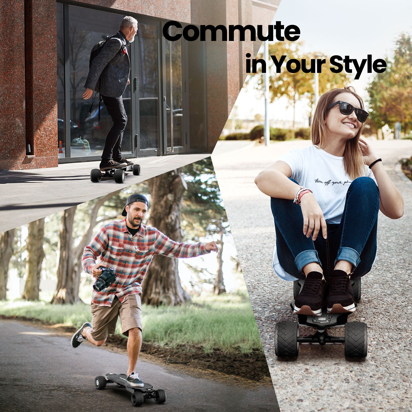 Isinwheel V8 Electric Skateboard with Portable Removable Battery & Remote Control iSinwheel Official Store