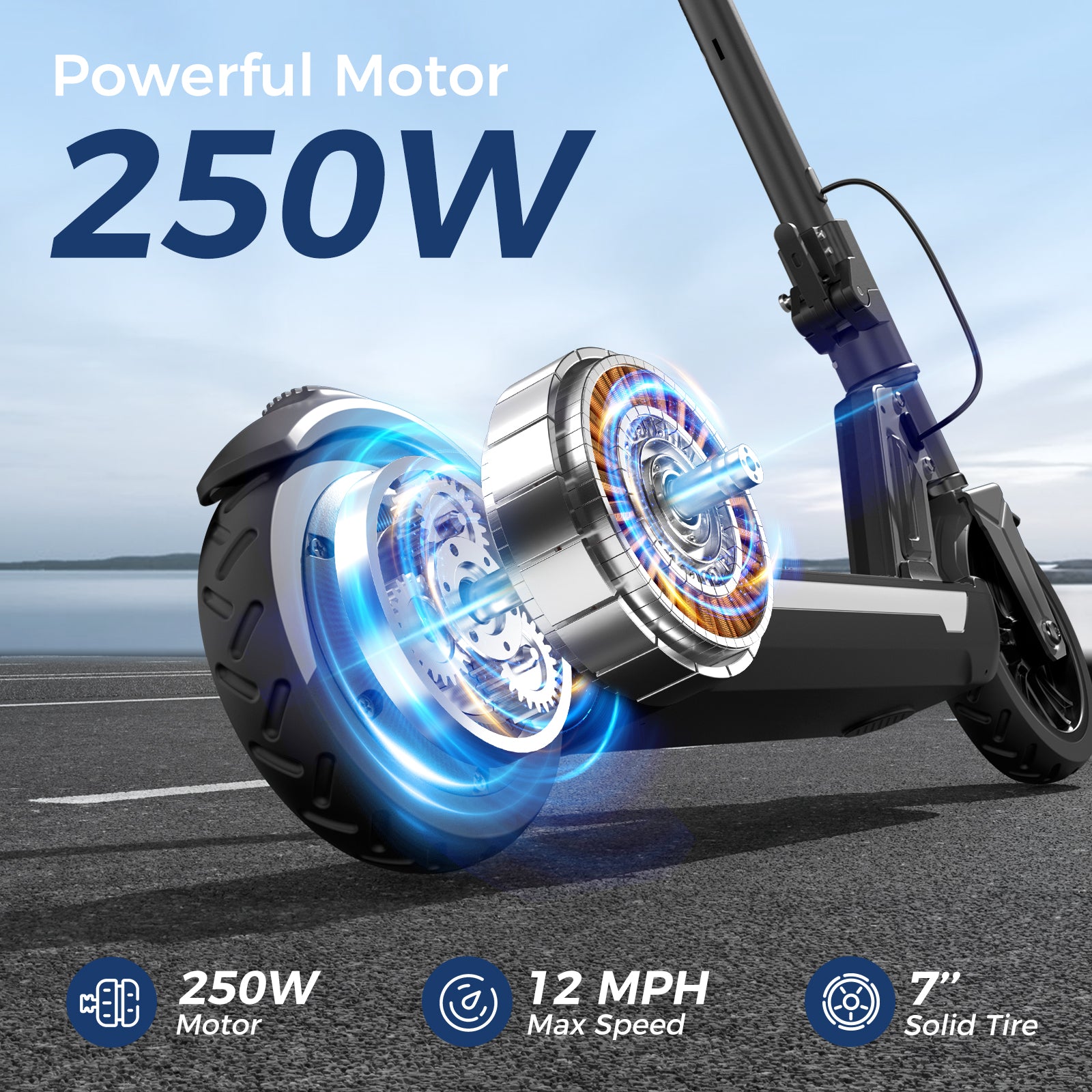 S7 Adjustable Electric Scooter for Kids Ages 8-14