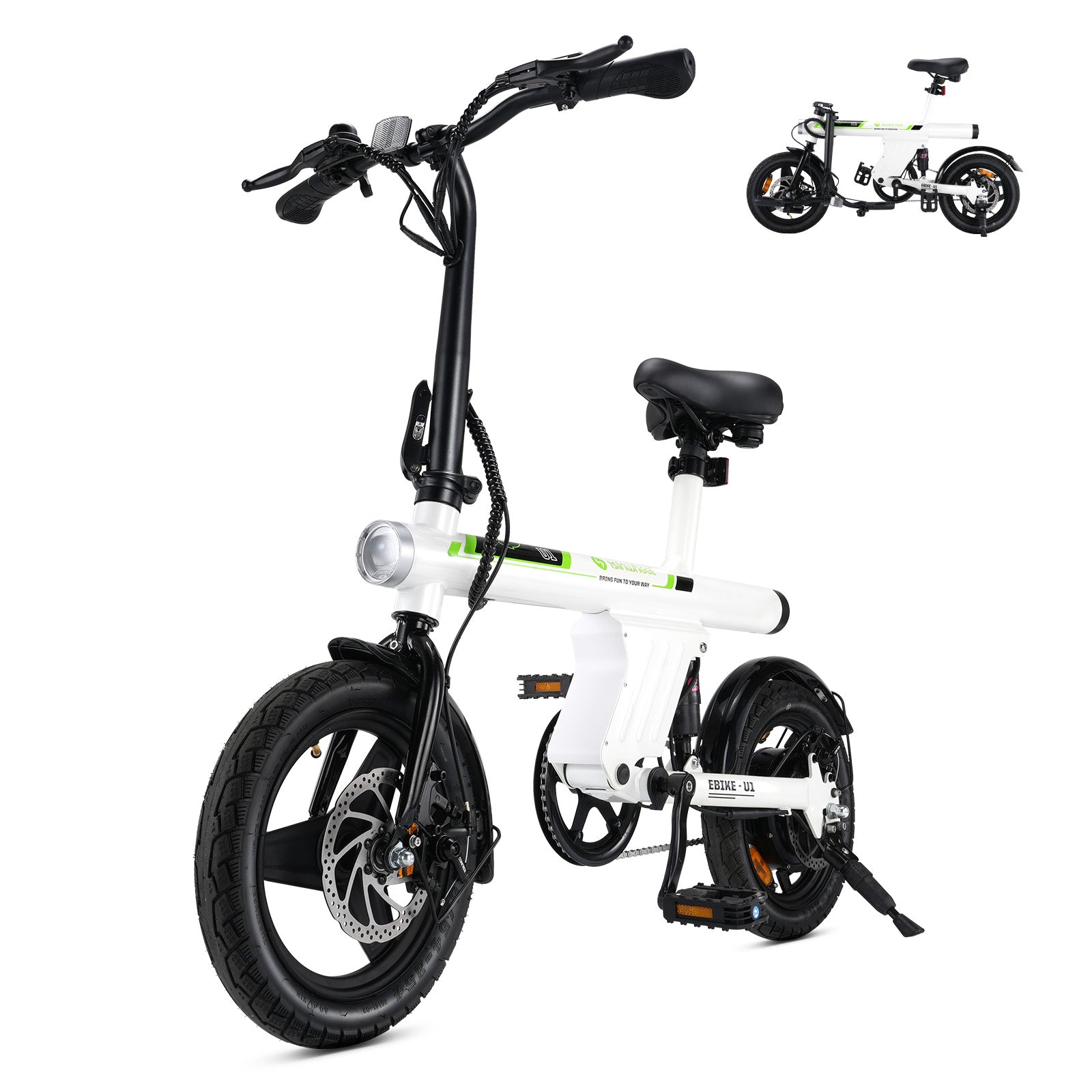 isinwheel U1 Folding Electric Bike for Adults and Teens