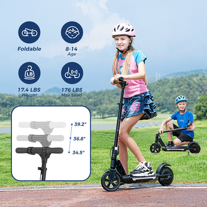 S7 Adjustable Electric Scooter for Kids Ages 8-14