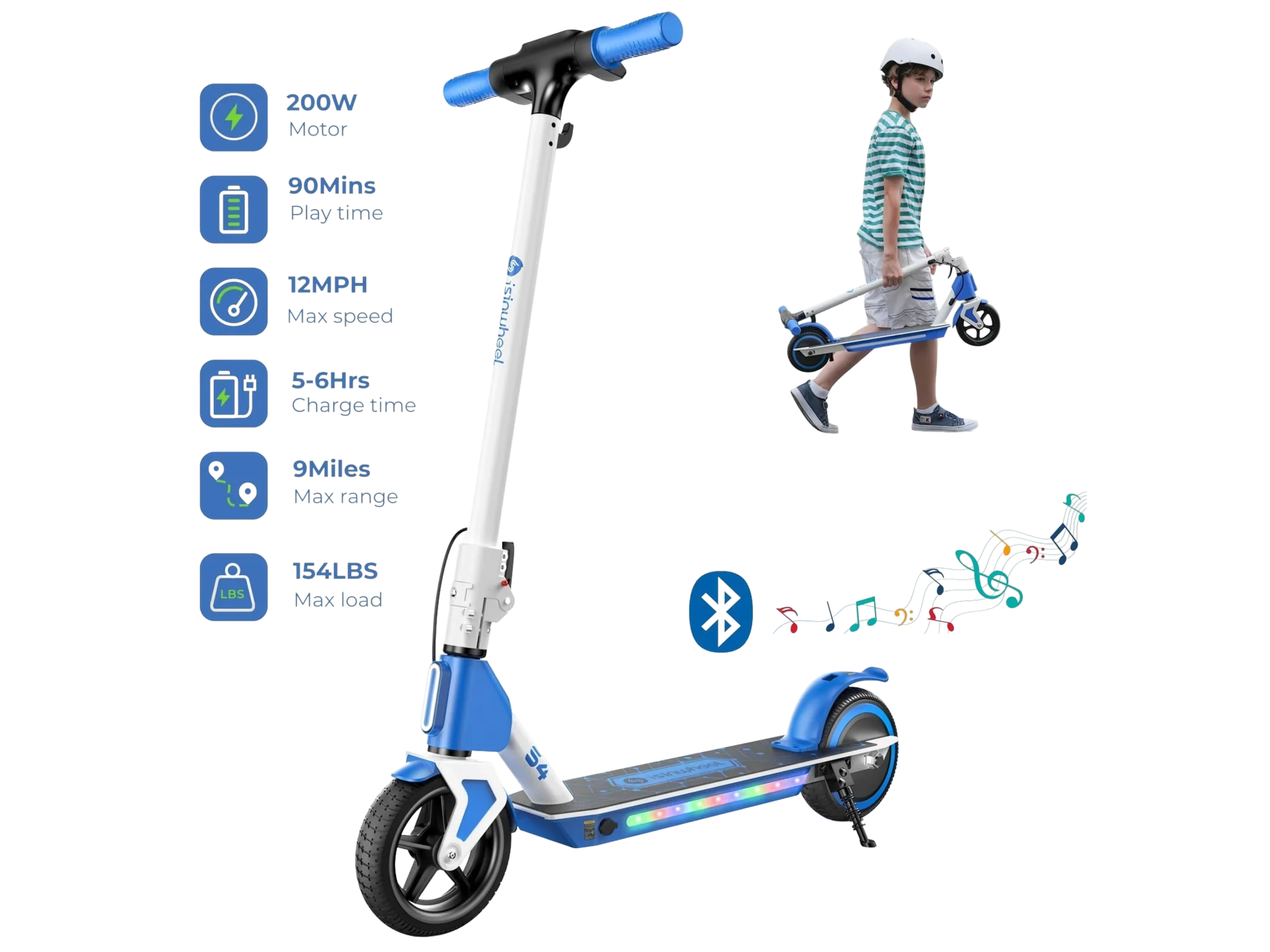 isinwheel S4 Electric Scooter for Kids