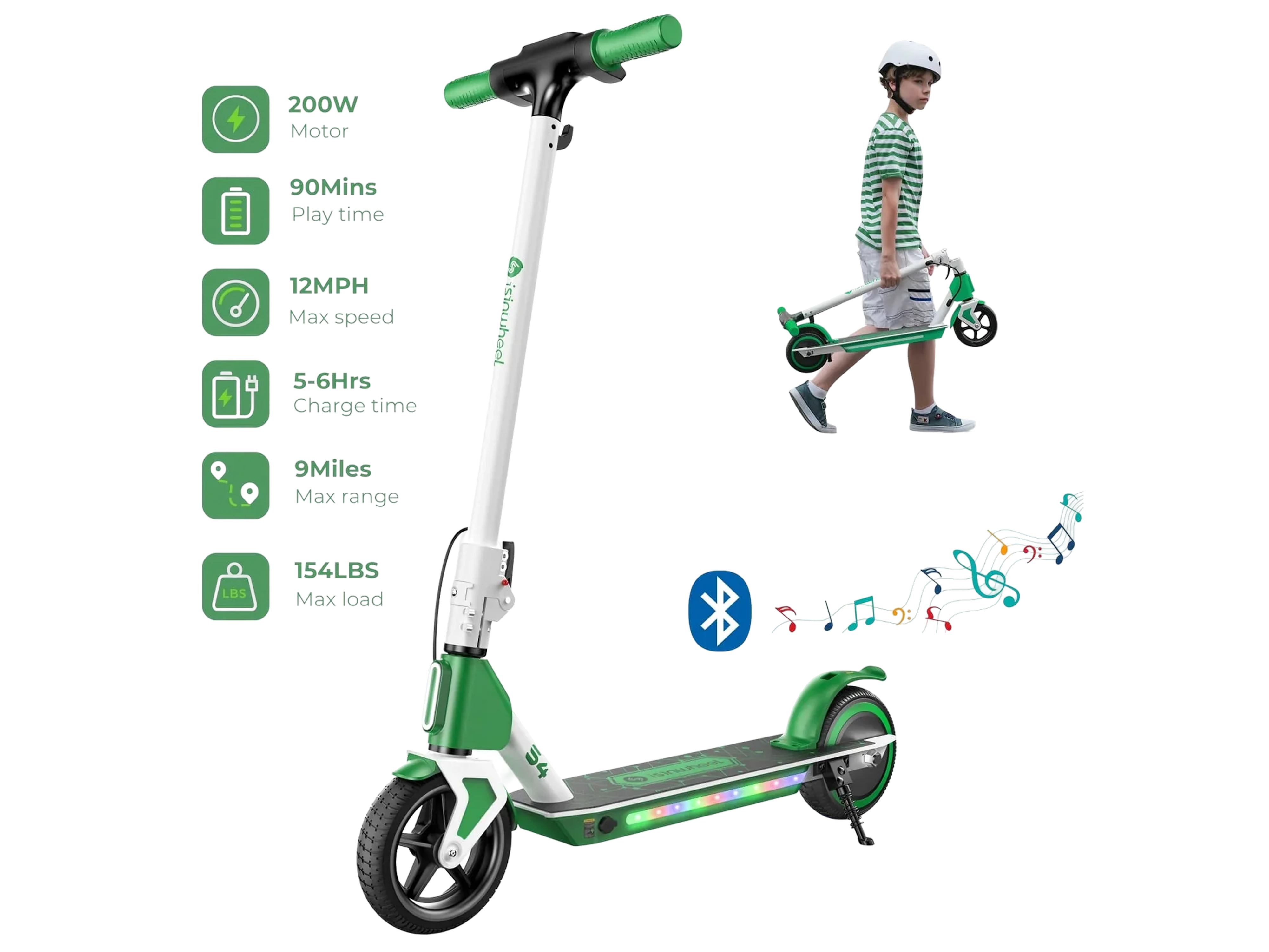 isinwheel S4 Electric Scooter for Kids