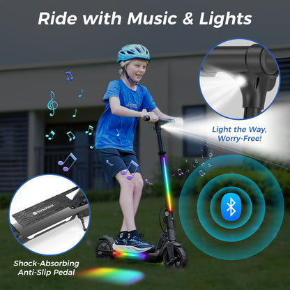 S7 Adjustable Electric Scooter for Kids Ages 8-14