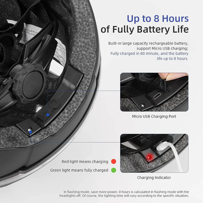 Cycling Smart Helmet with LED Light