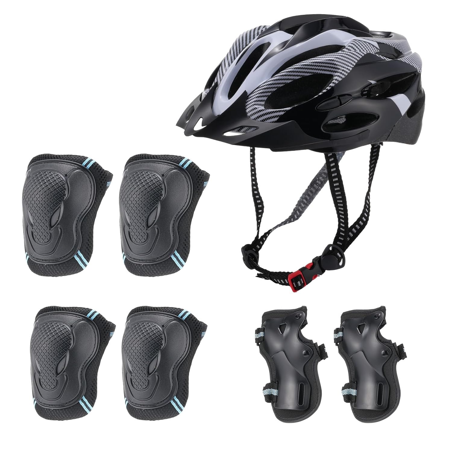 isinwheel Full Protective Gear Set 7-Pieces Pads Knee Pads Wrist Guards Multi-functional Sport Helmet