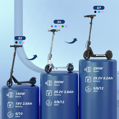 S7 Adjustable Electric Scooter for Kids Ages 8-14