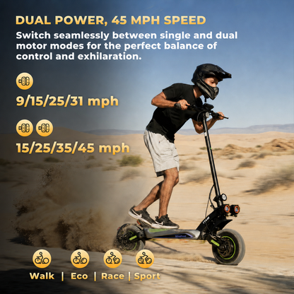 GT4 2400W Dual Motor Off-Road Electric Scooter