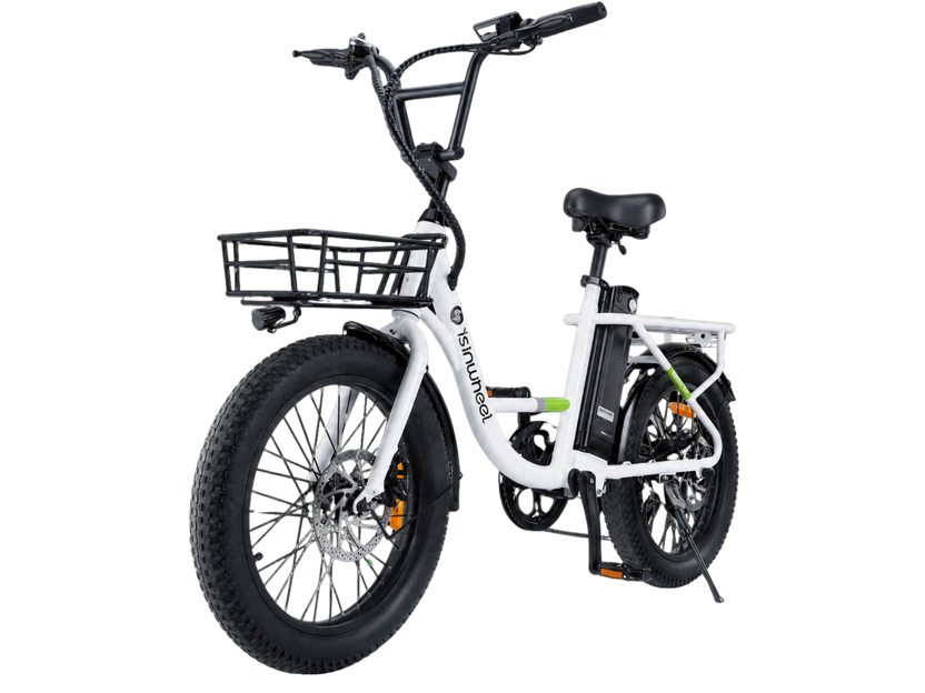 isinwheel U7S Electric Cargo Bike, With Front Basket / White