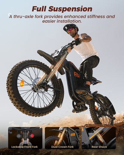 R8 Electric Dirt Bike for Adults 35 MPH & 150 Miles