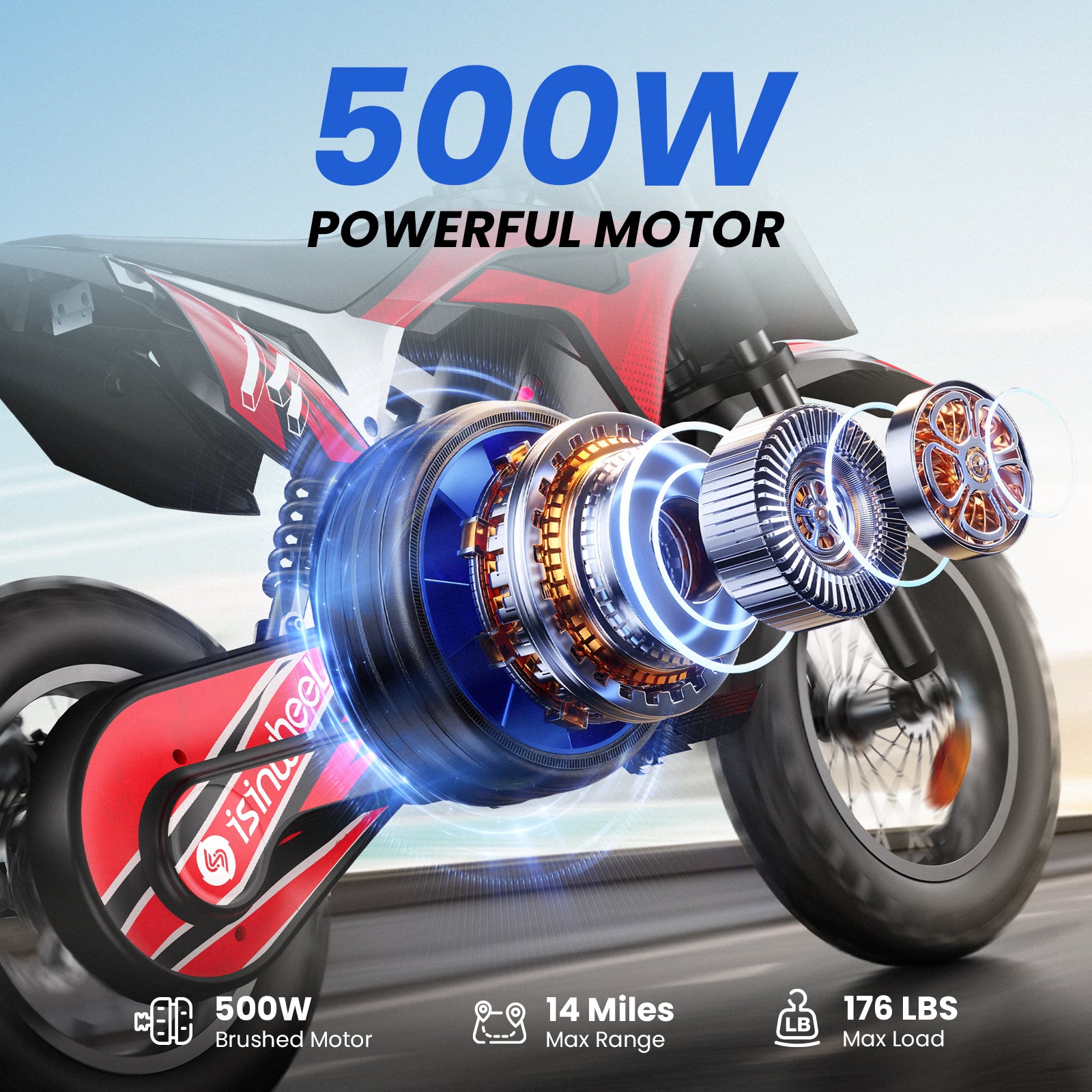 isinwheel A14 Electric Dirt Bike for Kids