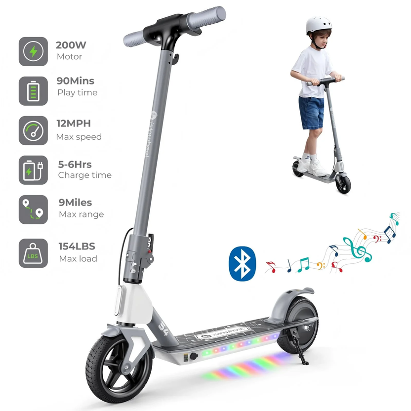 isinwheel S4 Electric Scooter for Kids Ages 6-14