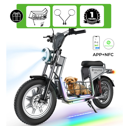 isinwheel H7Pro High-End Commuting Electric Scooter with Seat 38MPH Top Speed