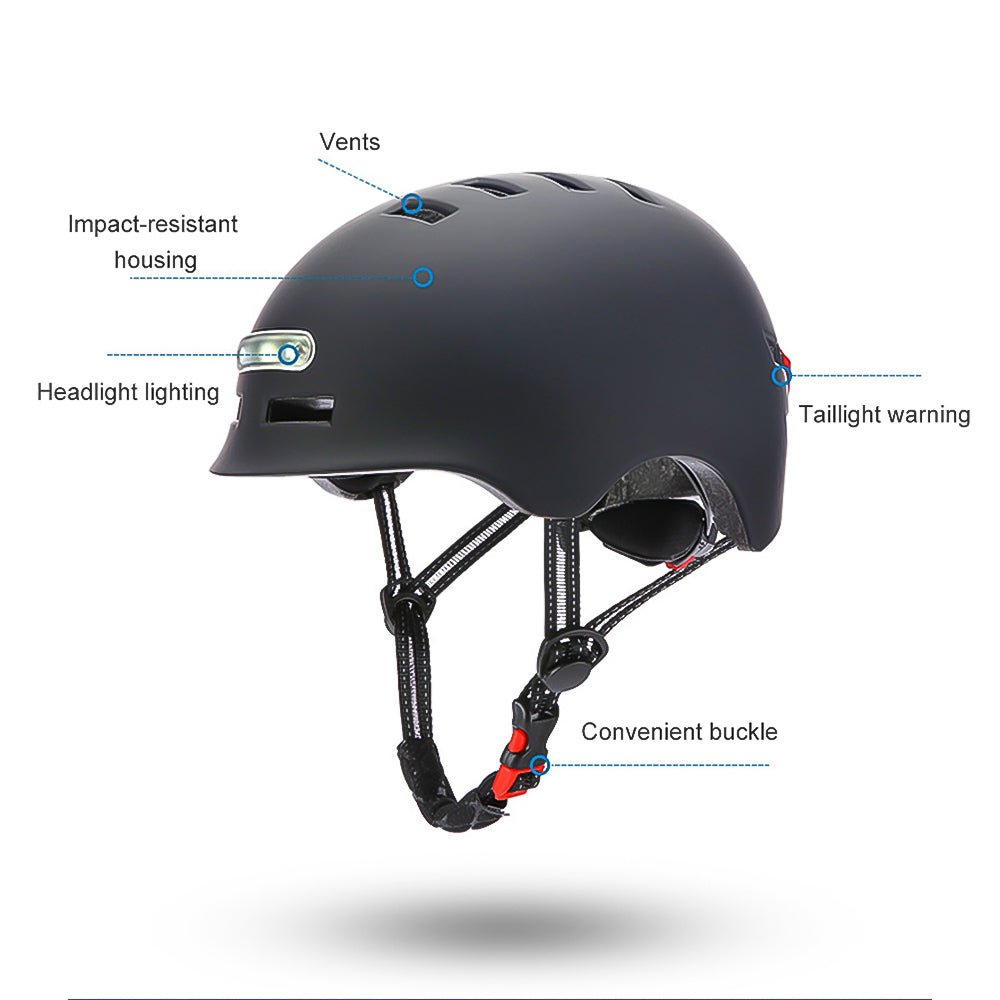Cycling Scooter Helmet with LED Light iScooter Official Store